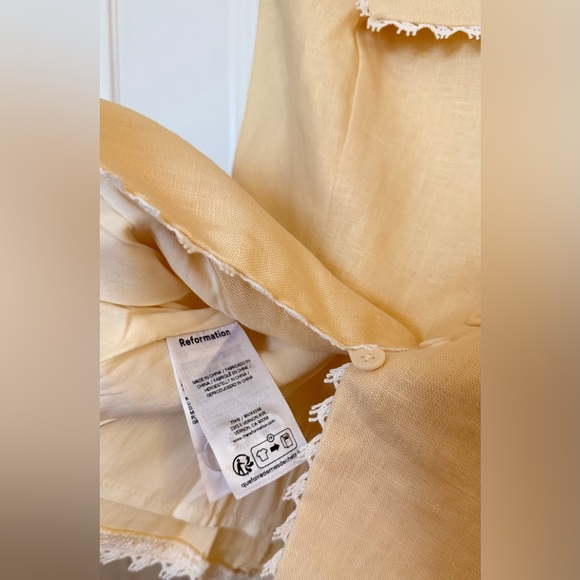 Reformation Viola Linen Top in Sugar. Brand new without tags, never worn. - Picture 11 of 12